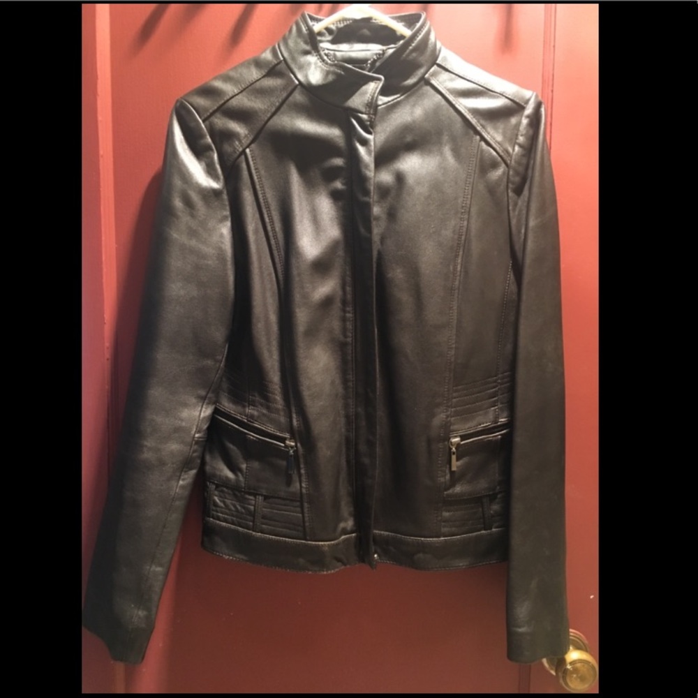 A.N.A Genuine Lambskin Leather Jacket